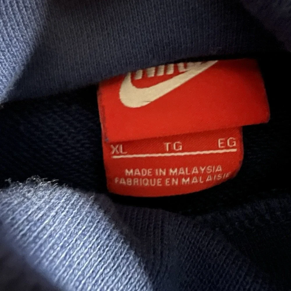 Nike Sportswear Pullover Hoodie Blue Fleece Kangaroo Pocket Men's XL